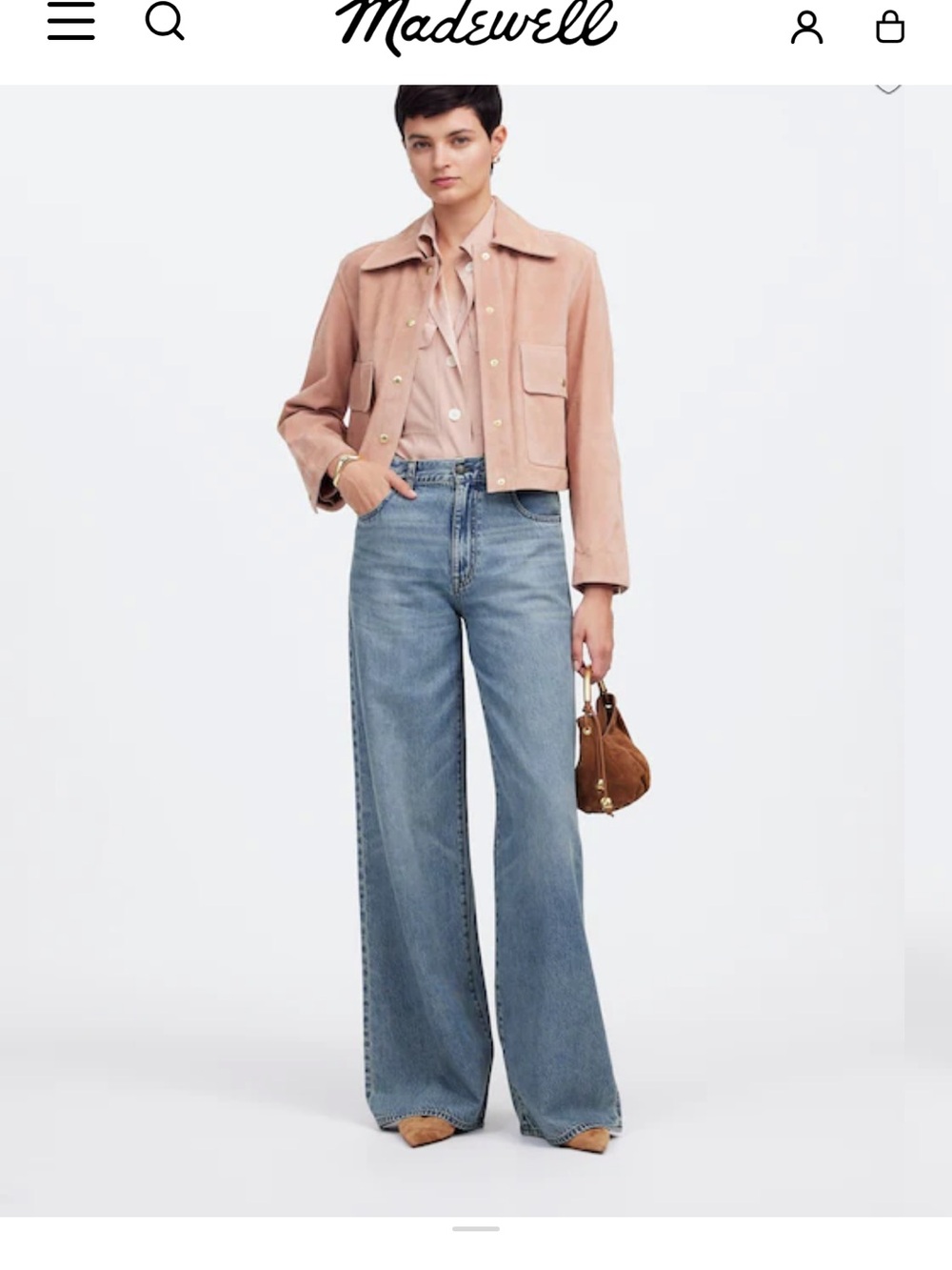 Madewell Wide-Leg Jeans in Medium Blue - Picture 6 of 10